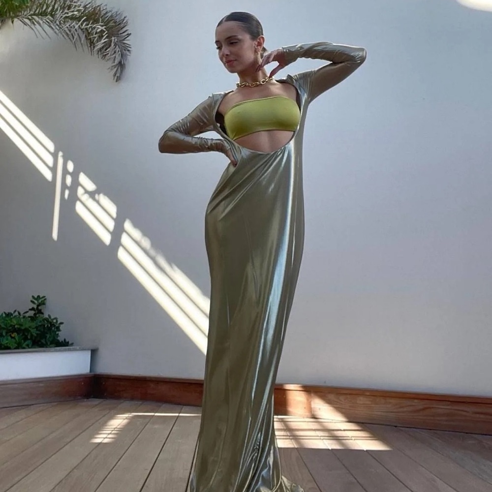 Metallic Gold Baobab Marte Dress